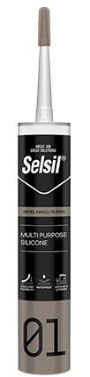 SELSIL GENEL AMAÇLI SİLİKON 280GR KAHVERENGİ