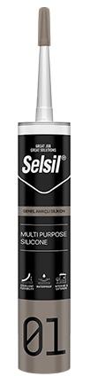 SELSIL GENEL AMAÇLI SİLİKON 280GR ANTRASİT GRİ