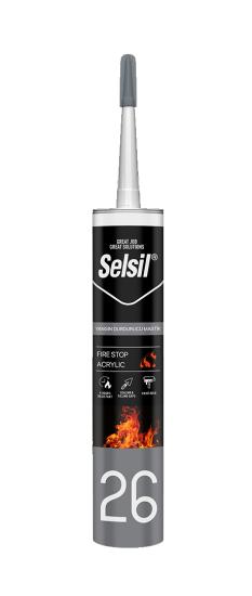 SELSİL YANGIN DURDURUCU AKRİLİK MASTİK 290ML BEYAZ