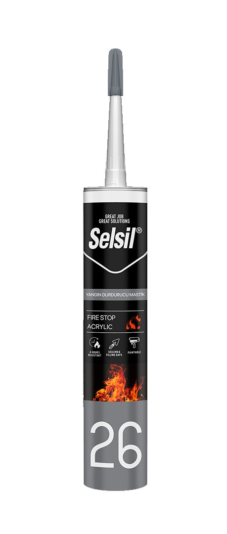SELSİL YANGIN DURDURUCU AKRİLİK MASTİK 290ML BEYAZ